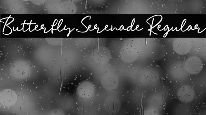 Butterfly Serenade Regular Font examples