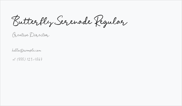 Butterfly Serenade Regular Business Card