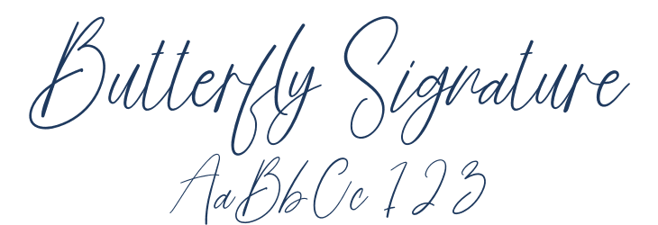 Butterfly Signature Font Preview