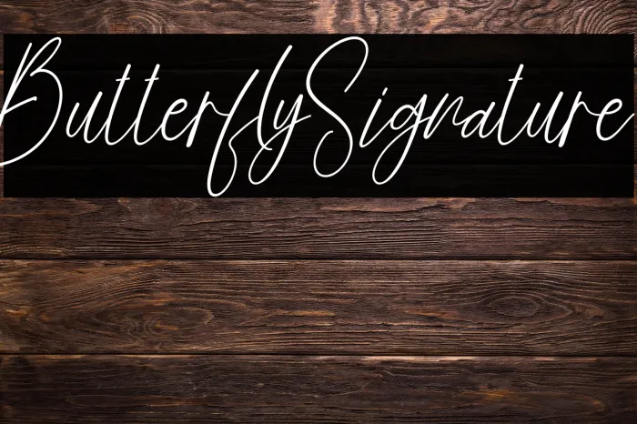 Butterfly Signature Example 2