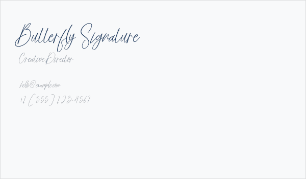 Butterfly Signature Business Card