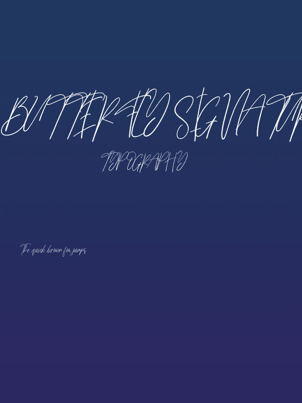 Butterfly Signature Poster