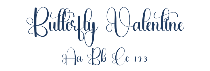 Butterfly Valentine Font Preview