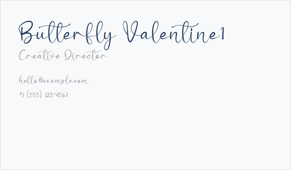 Butterfly Valentine1 Business Card