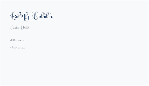 Butterfly Valentine Business Card