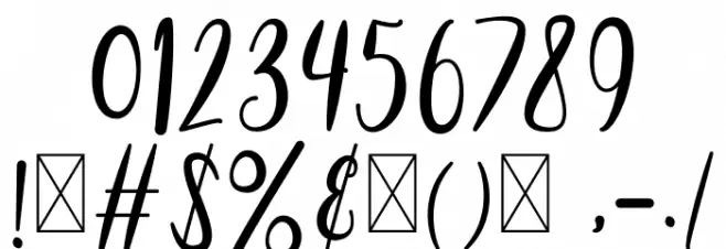 Butterfly Winter Font OTHER CHARS