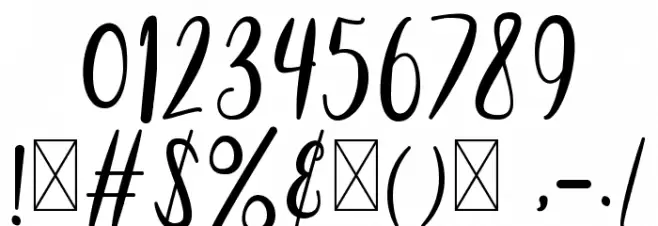 Butterfly Winter Font OTHER CHARS