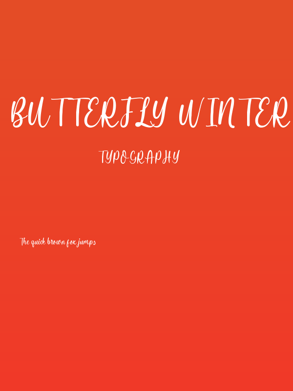 Butterfly Winter Poster