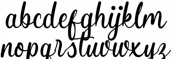 Butterfly Winter フォント 小文字