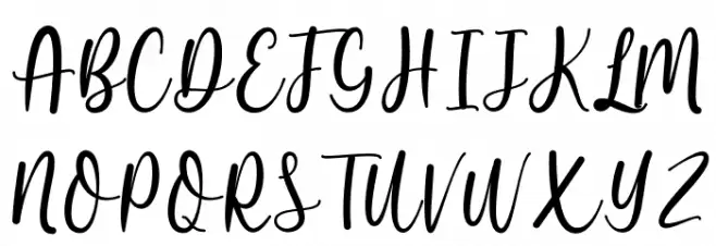 Butterfly Winter Font UPPERCASE