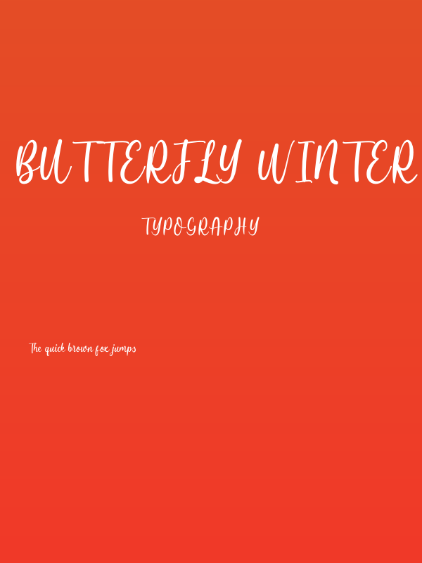 Butterfly Winter Poster