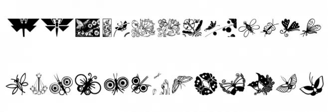 ButterflyAndCo Шрифта ВЕРХНИЙ