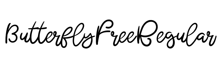 ButterflyFreeRegular  नि: शुल्क फ़ॉन्ट्स डाउनलोड