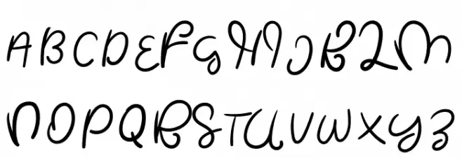 ButterflyFreeRegular フォント 大文字