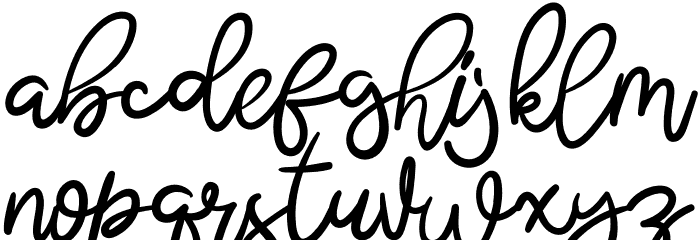 ButterflyFreeRegular Font LOWERCASE