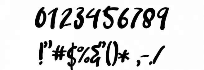 Butterfree Regular Font OTHER CHARS