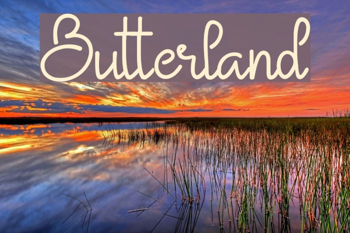 Butterland Font examples