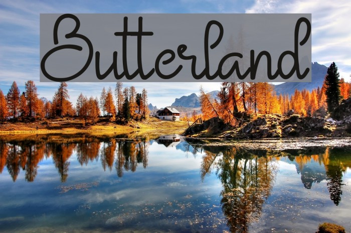 Butterland Font examples