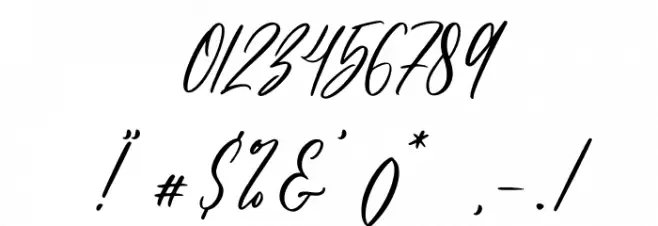 Butterline Font OTHER CHARS