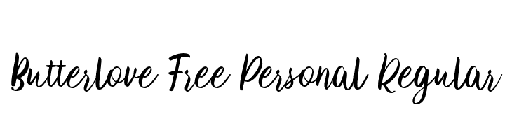 Butterlove Free Personal Regular  नि: शुल्क फ़ॉन्ट्स डाउनलोड