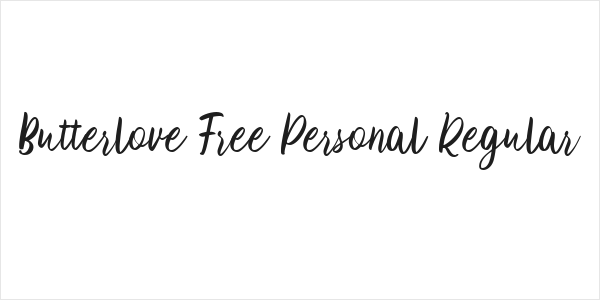 Butterlove Free Personal Regular Logo
