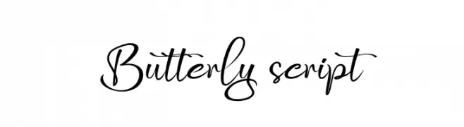 Butterly script  Frei Schriftart Herunterladen