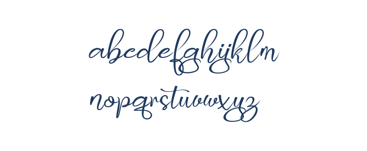 Butterly script Lowercase