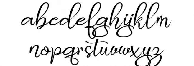 Butterly script 字体 小写