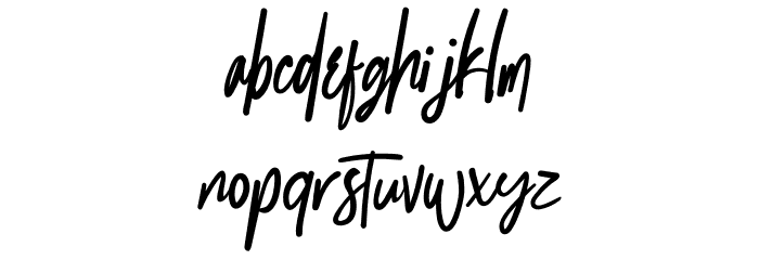 Buttermillon Font LOWERCASE