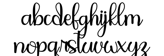 Butterna Font LOWERCASE