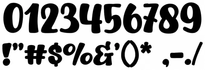 Butterpop フォント その他の文字