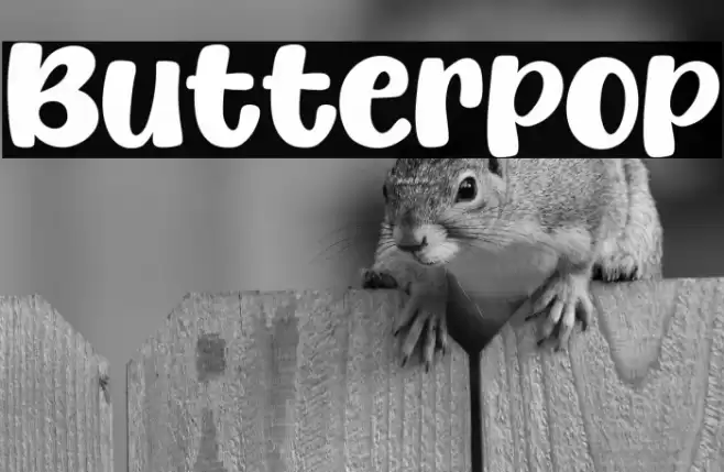 Butterpop フォント examples