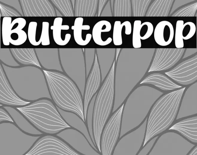 Butterpop フォント examples