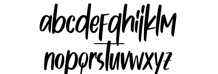 Butters Mine Font LOWERCASE
