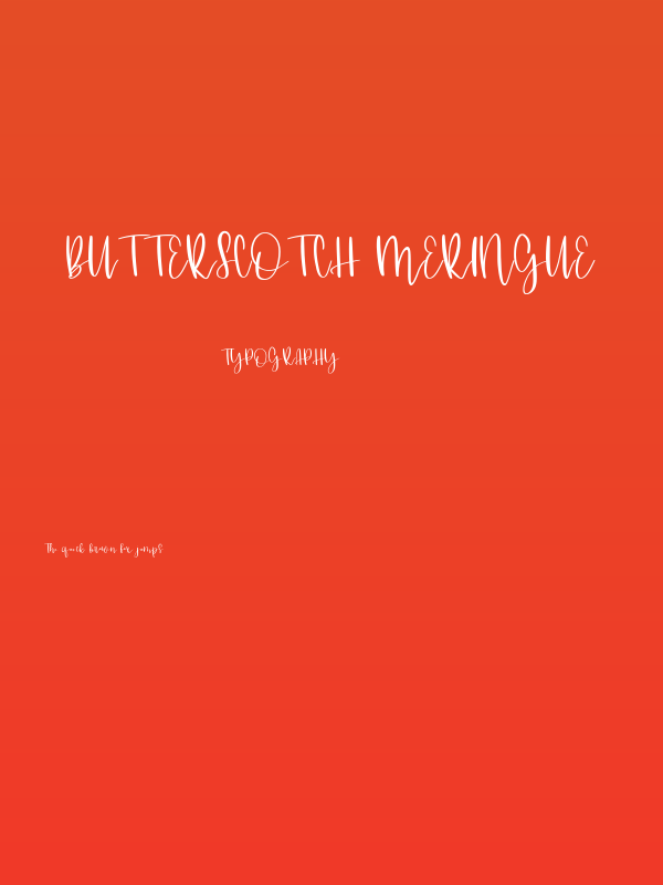 Butterscotch Meringue Poster