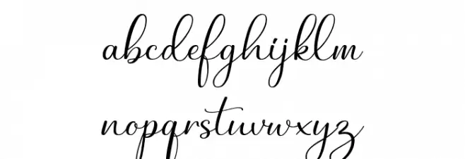 Buttershine-Script Schriftart Kleinbuchstaben