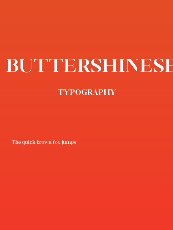 ButtershineSerif Poster