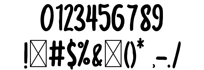 Butterskull Regular Font OTHER CHARS