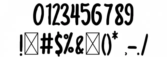 Butterskull Regular Font OTHER CHARS