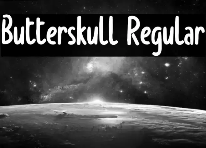 Butterskull Regular Шрифта examples