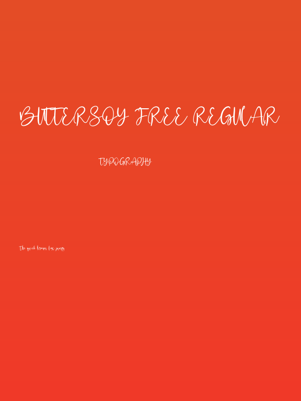 Buttersoy Free Regular Poster