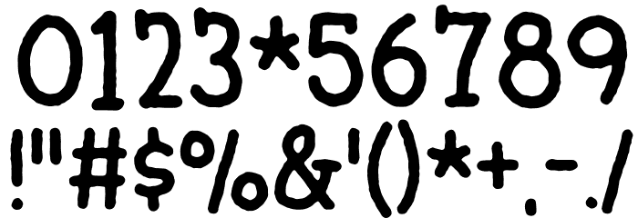 Butterzone DEMO Regular Font OTHER CHARS
