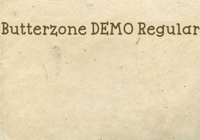 Butterzone DEMO Regular Font examples