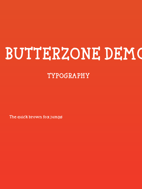 Butterzone DEMO Regular Poster