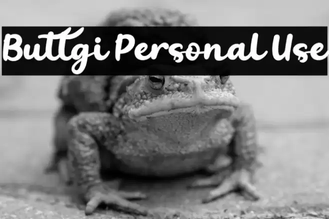 Buttgi Personal Use Font examples