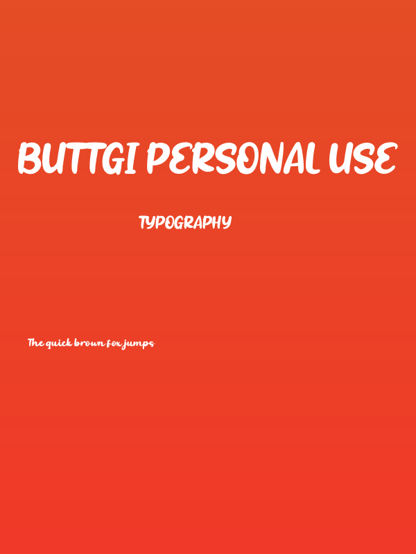 Buttgi Personal Use Poster