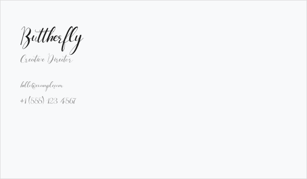 Buttherfly Business Card