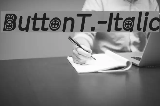 ButtonT.-Italic Caratteri examples