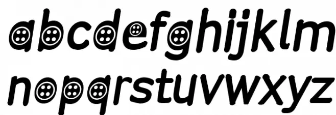 ButtonT.-Italic Caratteri MINUSCOLO