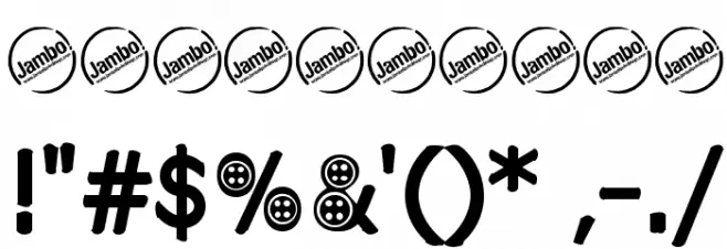 ButtonT. Font OTHER CHARS